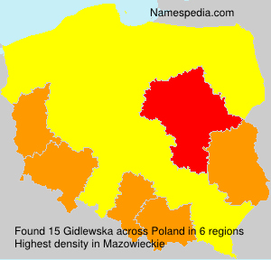 Surname Gidlewska in Poland Surname Gidlewska in Poland
