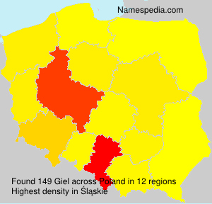 Surname Giel in Poland Surname Giel in Poland