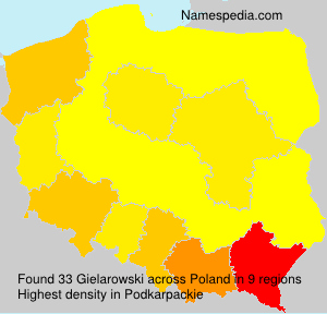 Surname Gielarowski in Poland Surname Gielarowski in Poland
