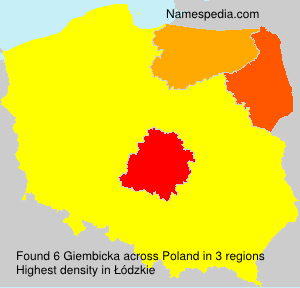 Surname Giembicka in Poland Surname Giembicka in Poland