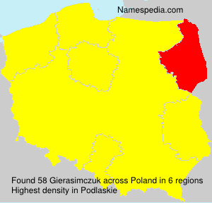 Surname Gierasimczuk in Poland