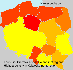 Surname Giermak in Poland Surname Giermak in Poland