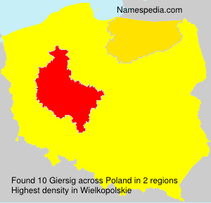 Surname Giersig in Poland Surname Giersig in Poland
