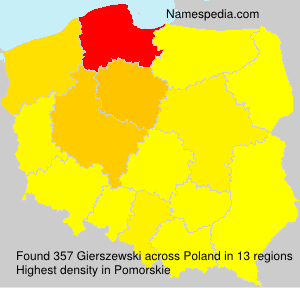 Surname Gierszewski in Poland Surname Gierszewski in Poland