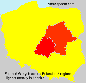 Surname Gierych in Poland Surname Gierych in Poland