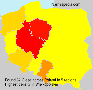 Surname Giese in Poland Surname Giese in Poland