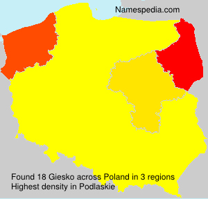 Surname Giesko in Poland Surname Giesko in Poland