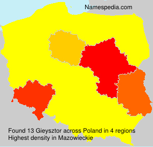 Surname Gieysztor in Poland