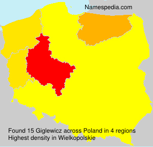 Surname Giglewicz in Poland Surname Giglewicz in Poland