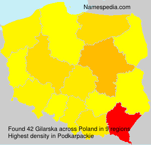 Surname Gilarska in Poland Surname Gilarska in Poland