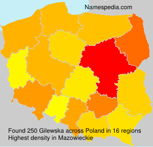 Surname Gilewska in Poland Surname Gilewska in Poland