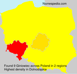 Surname Giniowiec in Poland Surname Giniowiec in Poland