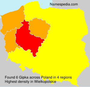 Surname Gipka in Poland Surname Gipka in Poland