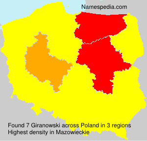 Surname Giranowski in Poland Surname Giranowski in Poland