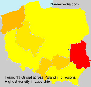 Surname Girgiel in Poland Surname Girgiel in Poland