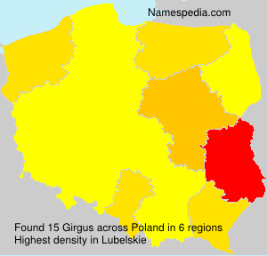 Surname Girgus in Poland