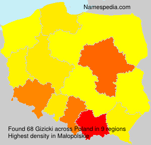 Surname Gizicki in Poland Surname Gizicki in Poland