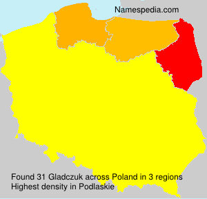 Surname Gladczuk in Poland Surname Gladczuk in Poland