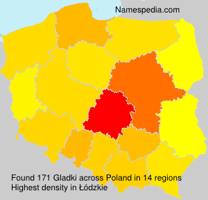 Surname Gladki in Poland