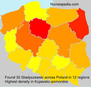 Surname Gladyszewski in Poland Surname Gladyszewski in Poland