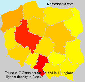 Surname Glanc in Poland Surname Glanc in Poland