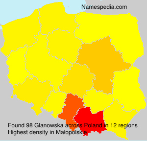 Surname Glanowska in Poland Surname Glanowska in Poland