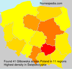 Surname Glibowska in Poland Surname Glibowska in Poland