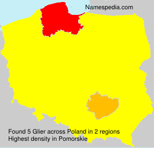 Surname Glier in Poland Surname Glier in Poland