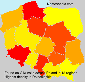 Surname Gliwinska in Poland Surname Gliwinska in Poland