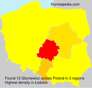 Surname Glizniewicz in Poland Surname Glizniewicz in Poland
