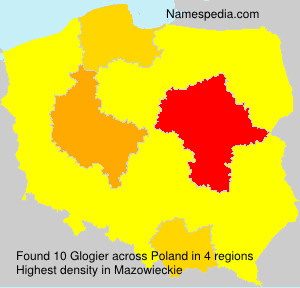 Surname Glogier in Poland Surname Glogier in Poland