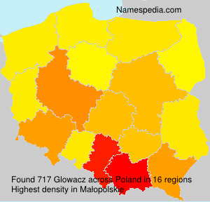 Surname Glowacz in Poland Surname Glowacz in Poland