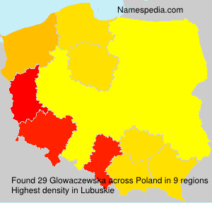Surname Glowaczewska in Poland