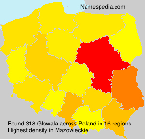 Surname Glowala in Poland Surname Glowala in Poland