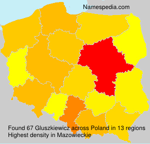 Surname Gluszkiewicz in Poland Surname Gluszkiewicz in Poland