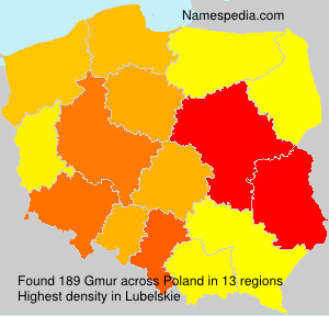 Surname Gmur in Poland Surname Gmur in Poland