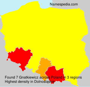 Surname Gnatkiewicz in Poland Surname Gnatkiewicz in Poland