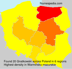 Surname Gnatkowski in Poland Surname Gnatkowski in Poland