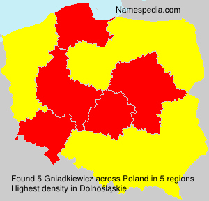 Surname Gniadkiewicz in Poland Surname Gniadkiewicz in Poland
