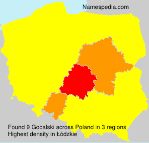 Surname Gocalski in Poland Surname Gocalski in Poland