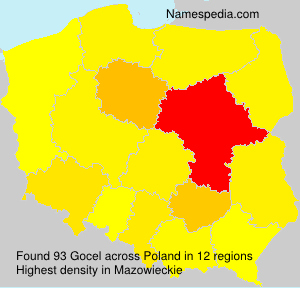 Surname Gocel in Poland Surname Gocel in Poland
