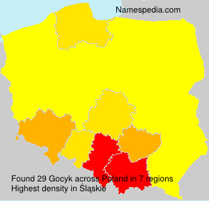 Surname Gocyk in Poland