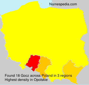 Surname Gocz in Poland Surname Gocz in Poland