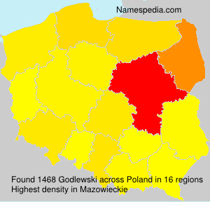 Surname Godlewski in Poland Surname Godlewski in Poland
