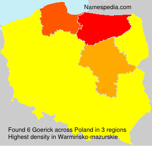 Surname Goerick in Poland Surname Goerick in Poland