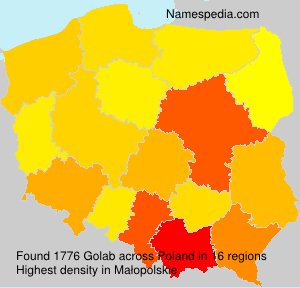 Surname Golab in Poland