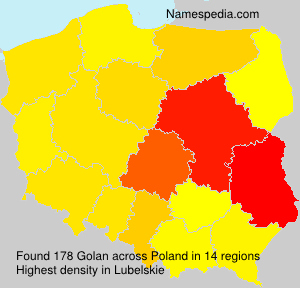 Surname Golan in Poland Surname Golan in Poland