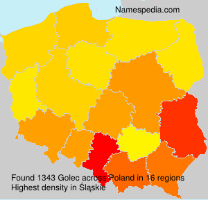 Surname Golec in Poland Surname Golec in Poland