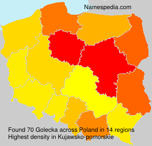 Surname Golecka in Poland Surname Golecka in Poland