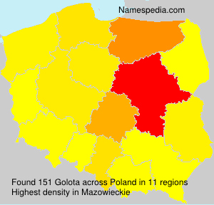 Surname Golota in Poland Surname Golota in Poland